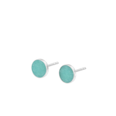Turquoise Chrysoprase Earrings in Silver