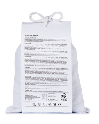 Back image of the Seaweed Soak bag on a white background.
