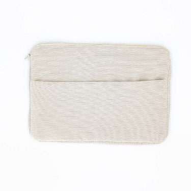 Ecru corduroy computer cover