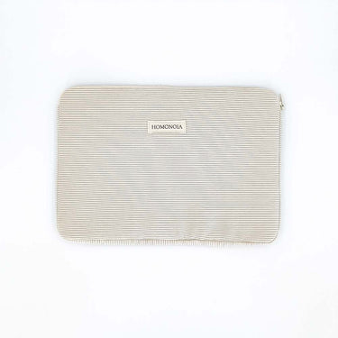 Ecru corduroy computer cover