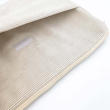 Ecru corduroy computer cover