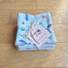 Lot de 7 lingettes lavables en coton biologique de la collection Mer.