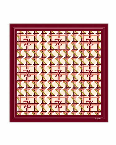 Foulard caneva bordeaux