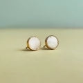 Earrings with Opal in Gold Plated Silver