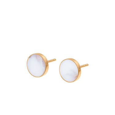 Earrings with Opal in Gold Plated Silver