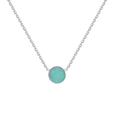 Necklace with Turquoise Chrysoprase in Silver