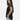 Muscat padded shoulder t-shirt in black sand