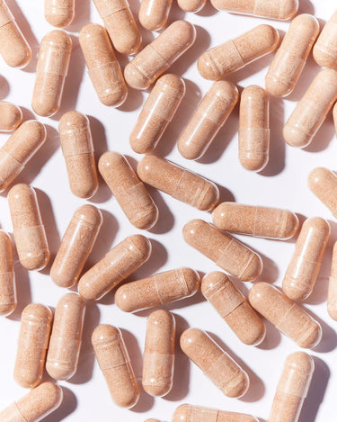 Shaant Clear Skin probiotic capsules on a white background.
